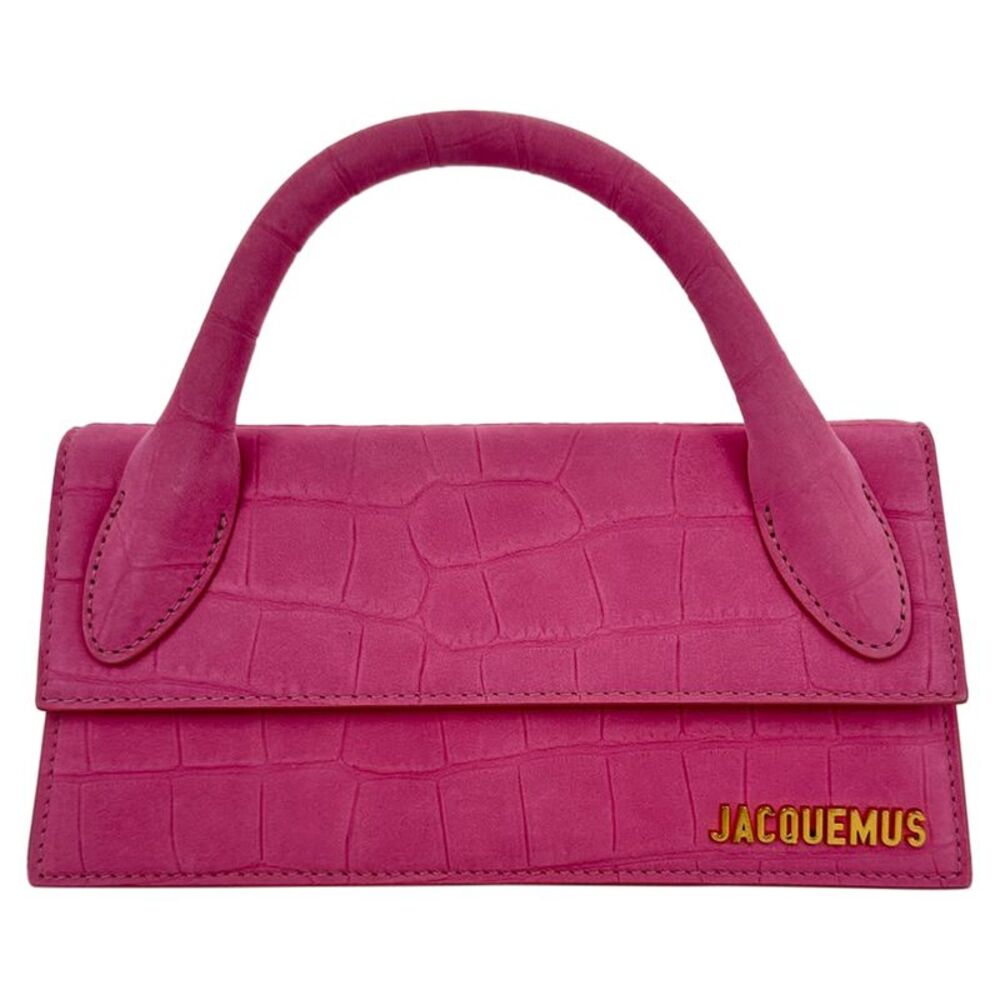 Jacquemus Le Chiquito Long Top-handle Bag in Pink Leather